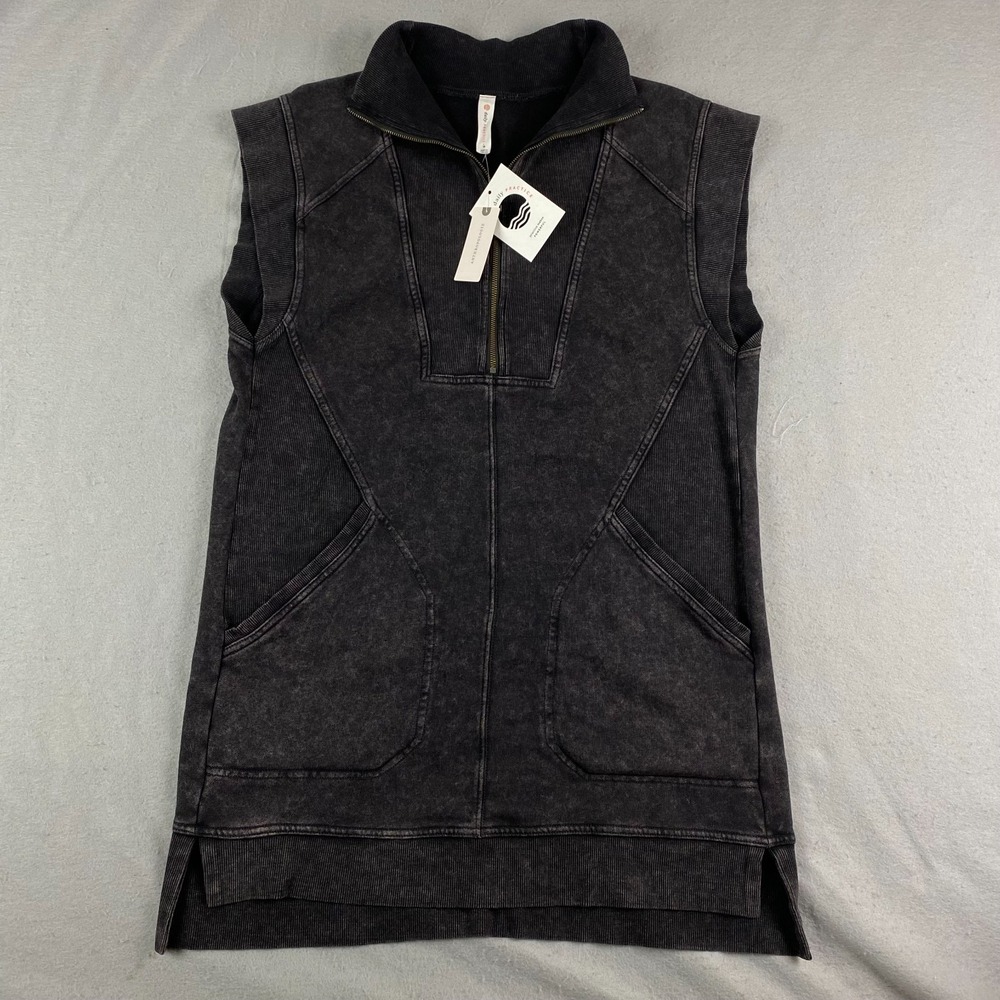 Daily Practice Anthropologie Meru Zip Front Mini Dress M Pockets Black NEW